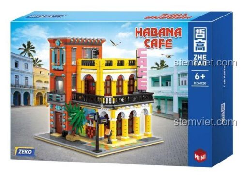 Hộp đồ chơi mô hình Zhegao DZ6020 Cafe Havana, bộ xếp hình 2119 chi tiết mini, quà tặng sáng tạo giá tốt.