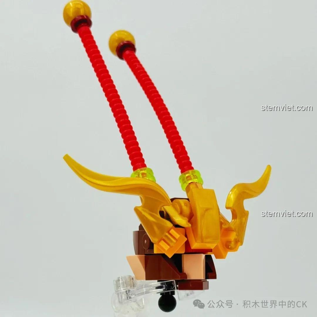 Chi tiết đầu của mô hình ZHEGAO GZ2027 Mỹ Hầu Vương Cơ Giáp, đồ chơi lắp ráp với thiết kế tinh xảo, cho bé trai 6 tuổi