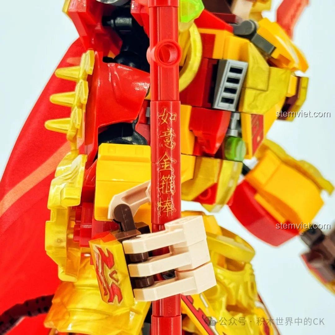 Mô hình Mỹ Hầu Vương Cơ Giáp Tề Thiên Đại Thánh ZHEGAO GZ2027 cầm Như Ý Kim Cô Bổng. Đánh giá ZHEGAO 2027 Tôn Ngộ Không Cơ Giáp.