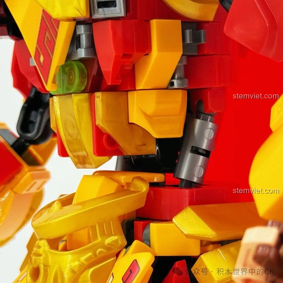 Chi tiết giáp bụng của bộ lắp ghép Mỹ Hầu Vương Cơ Giáp Tề Thiên Đại Thánh ZHEGAO GZ2027. Đồ chơi lắp ráp Robot Tôn Ngộ Không GZ 2027 hợp túi tiền.