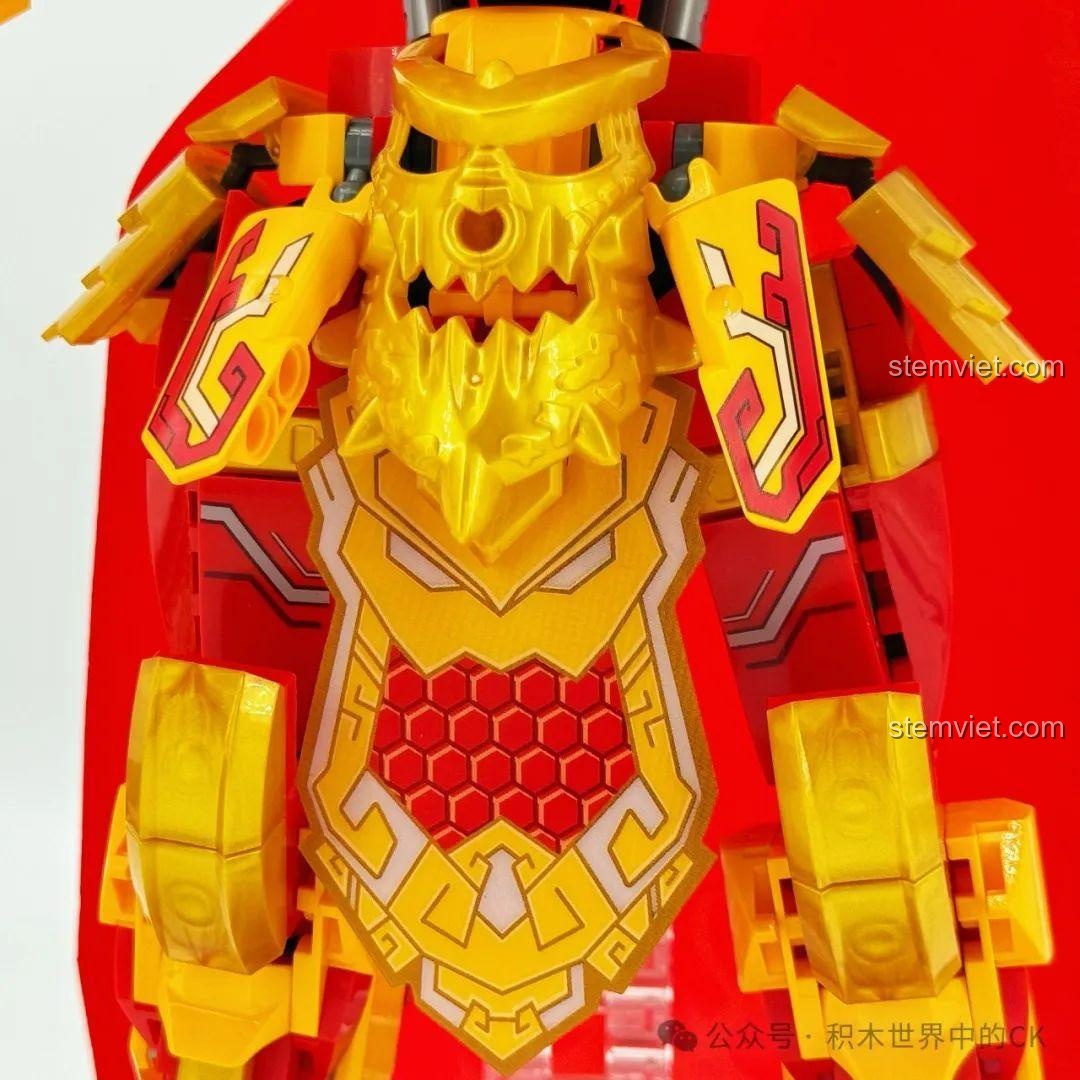 Chi tiết phần lưng đầu của mô hình Mỹ Hầu Vương Cơ Giáp Tề Thiên Đại Thánh ZHEGAO GZ2027. Đồ chơi lắp ráp Mỹ Hầu Vương Cơ Giáp cho bé từ 6 tuổi.