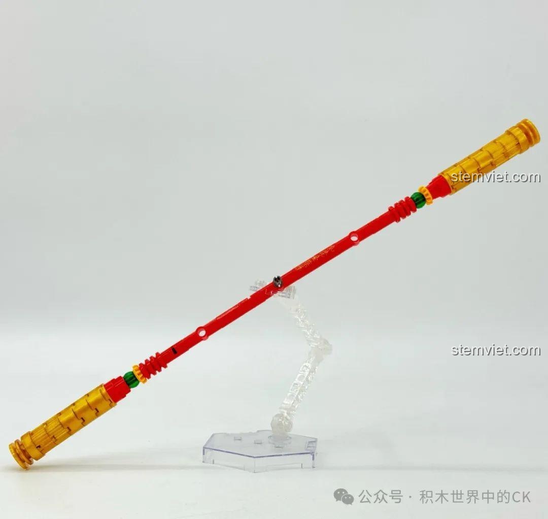 Vũ khí Như Ý Kim Cô Bổng của mô hình Mỹ Hầu Vương Cơ Giáp ZHEGAO GZ2027. Trải nghiệm ZHEGAO 27 Mỹ Hầu Vương Cơ Giáp Tề Thiên Đại Thánh.