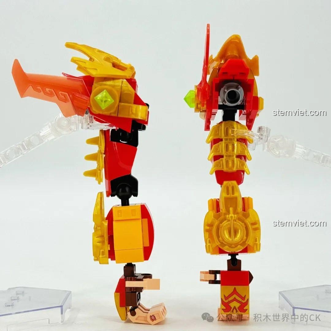 Phần thân và đầu đã hoàn thiện của bộ lắp ghép Mỹ Hầu Vương Cơ Giáp Tề Thiên Đại Thánh ZHEGAO GZ2027. Đồ chơi mô hình Mỹ Hầu Vương Cơ Giáp cho con trai 6 tuổi.