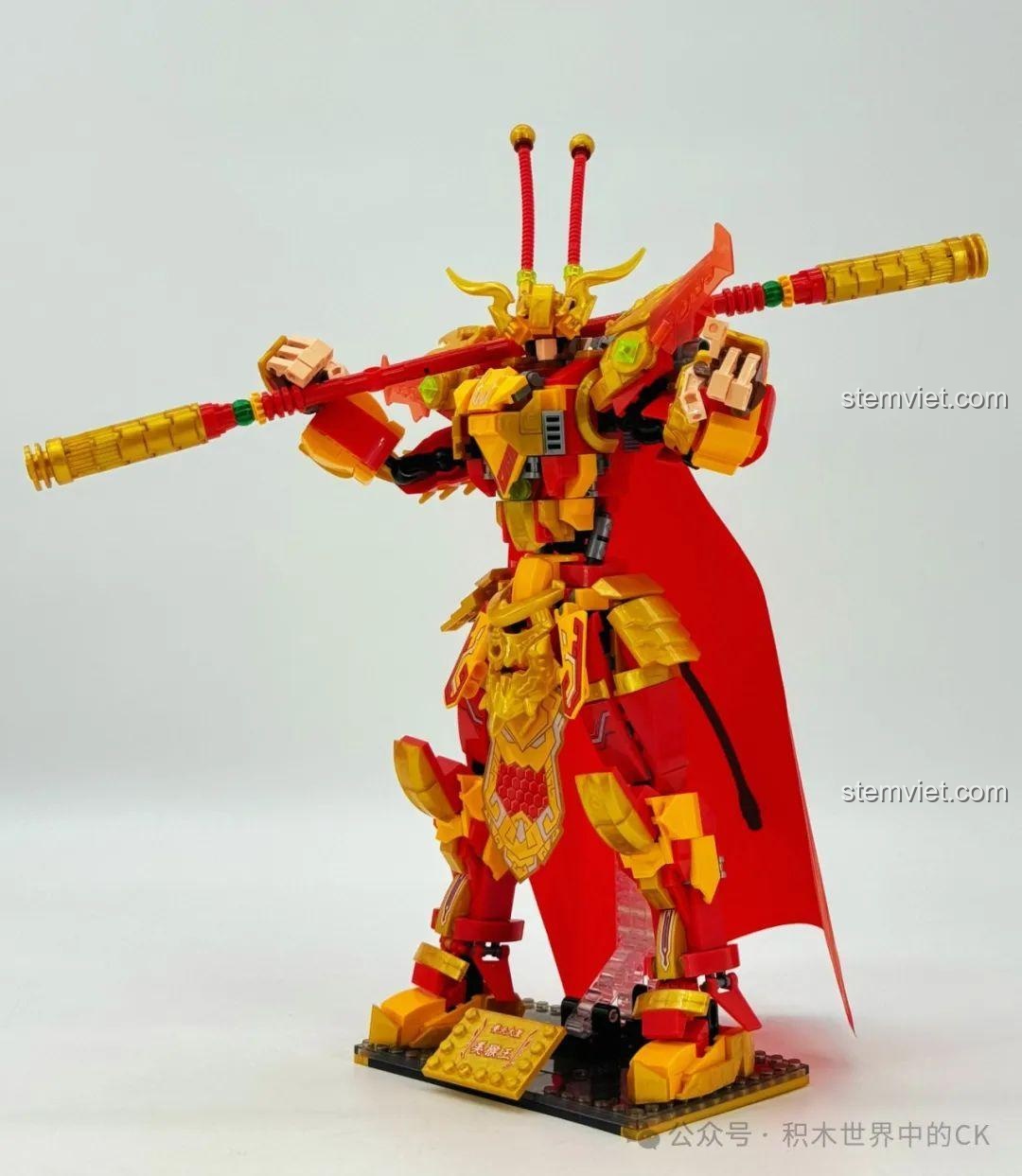 Mô hình Mỹ Hầu Vương Cơ Giáp Tề Thiên Đại Thánh ZHEGAO GZ2027 trong tư thế chiến đấu cuối cùng. Đồ chơi lắp ráp Mỹ Hầu Vương Cơ Giáp Tề Thiên Đại Thánh 2027 xịn giá rẻ.