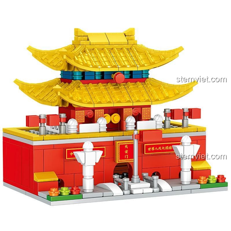 Chi tiết đồ chơi mô hình Thiên An Môn ZHEGAO 0974, chất lượng cao giá rẻ.