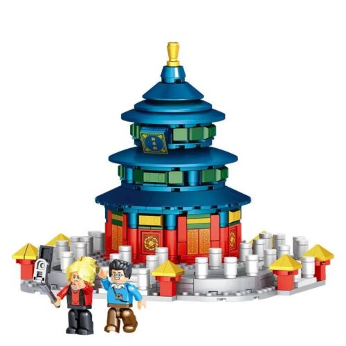 bộ lắp ghép Điện Kỳ Niên ZHEGAO QL1027 cho bé 6 tuổi, mô hình kiến trúc cổ Trung Hoa giá rẻ