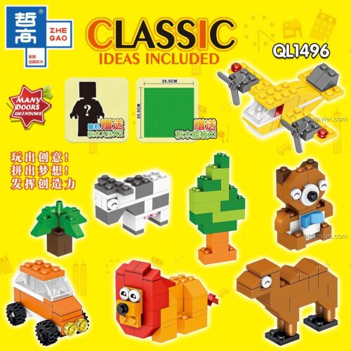 Đồ chơi lắp ráp Zhegao QL1496 Classic Ideas Included, bộ khối lắp ghép sáng tạo 1200 chi tiết giúp bé phát triển tư duy, phù hợp cho mọi lứa tuổi, giá rẻ.