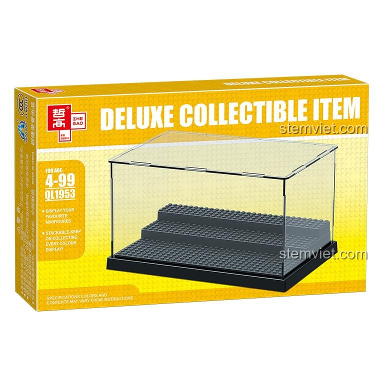 Vỏ hộp sản phẩm hộp mica trưng bày ZHEGAO QL1953, quà tặng cho bé trai bé gái từ 4 tuổi.
