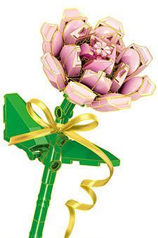 Bộ đồ chơi Hoa hồng ZHEGAO QL2350A, đồ chơi lắp ráp Hoa hồng màu hồng, quà tặng tinh tế cho bé gái 6 tuổi, giá tốt