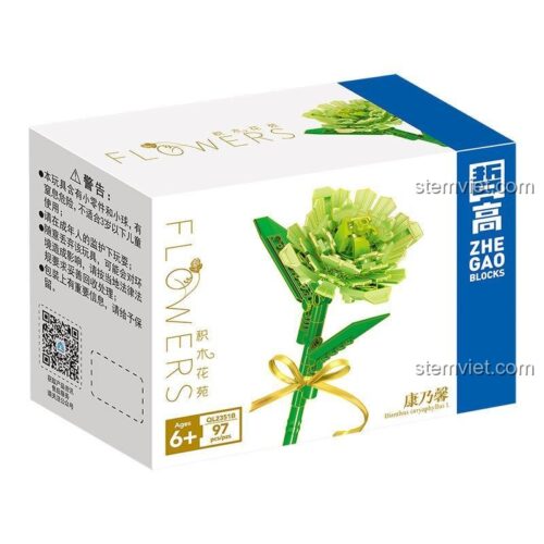 Hộp đồ chơi lắp ráp Hoa Cẩm Chướng ZHEGAO QL2351B, chất lượng tốt, phù hợp bé gái 6 tuổi, giá tiết kiệm.