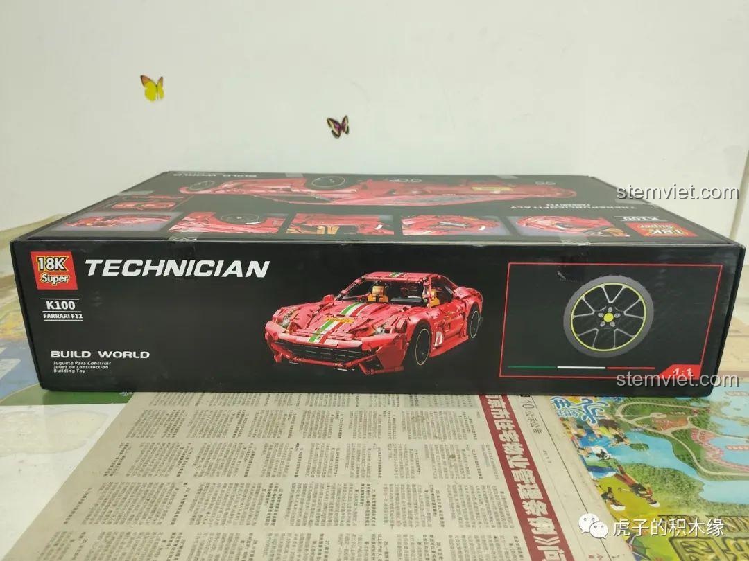 Các túi mảnh ghép được phân loại theo từng bước trong hộp.