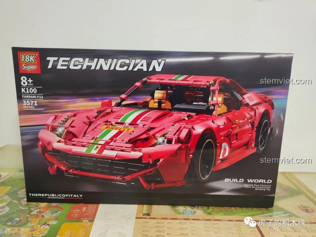 Hộp đựng bộ lắp ráp 18K K100 Ferrari F12.