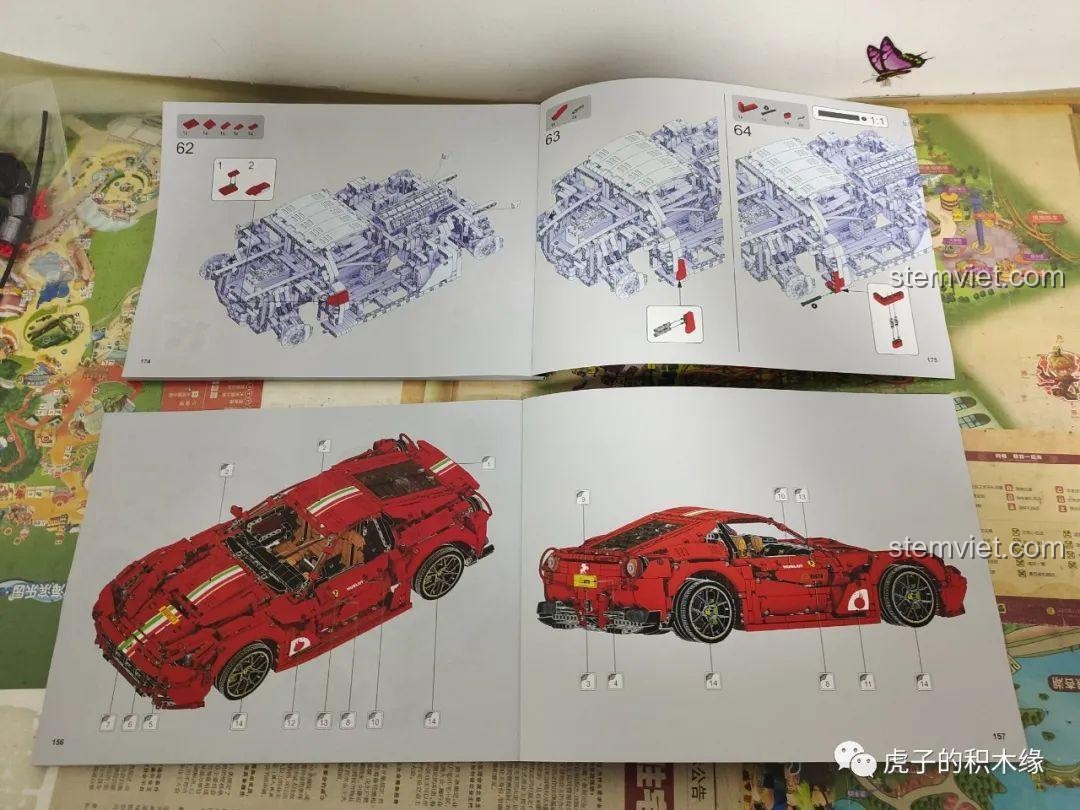 Mô hình Ferrari F12 màu đỏ hoàn chỉnh.