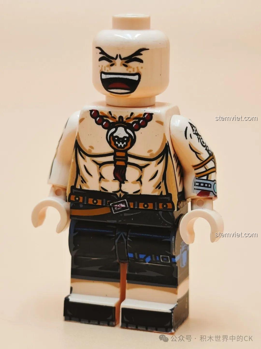 Minifigure Portgas D. Ace XINH X0353 với hiệu ứng Hỏa Trái Ác Quỷ trên tay.