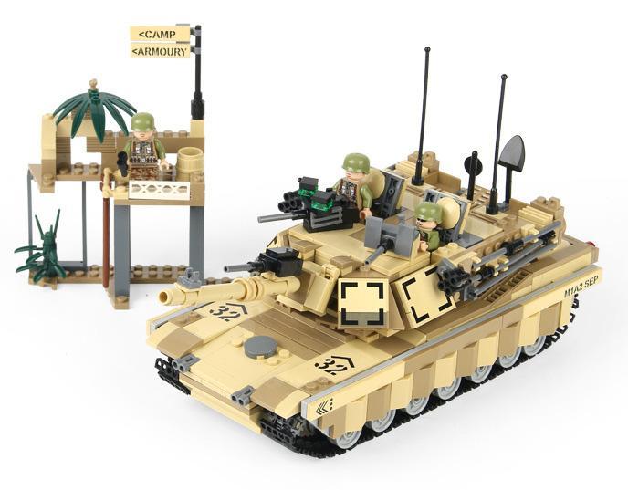 Xe tăng chiến đấu M1A2 Abrams AchKo 40003 bộ đồ chơi