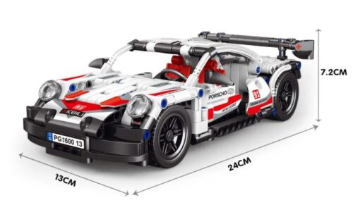 Mô hình xe Porsche 911 AchKo 60013 màu trắng đỏ