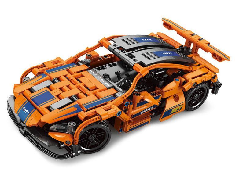 Bộ lắp ráp siêu xe thể thao điều khiển từ xa AchKo 70010 màu cam, đồ chơi cho bé trai 6 tuổi.