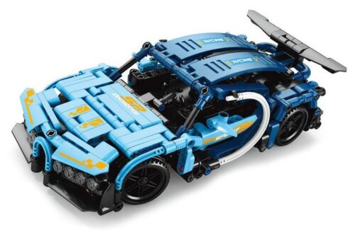 Bộ lắp ráp siêu xe Bugatti Chiron AchKo 70011 màu xanh, đồ chơi mô hình điều khiển từ xa cho bé trai 6 tuổi, giá rẻ.