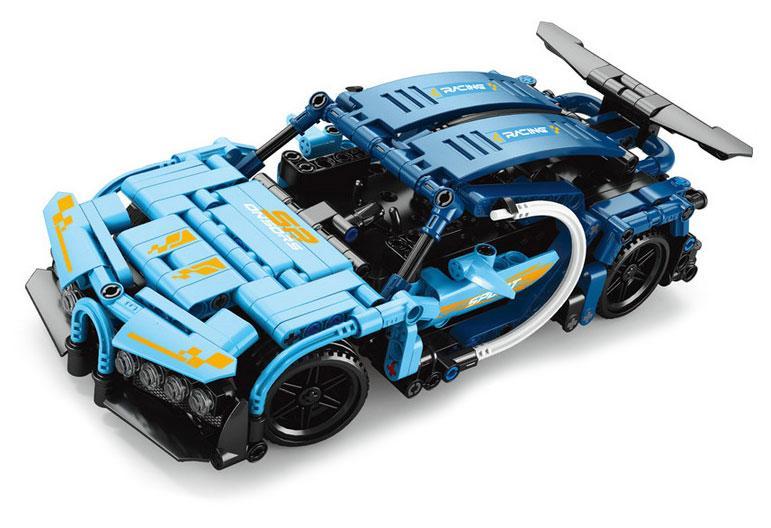 Bộ lắp ráp siêu xe Bugatti Chiron AchKo 70011 màu xanh, đồ chơi mô hình điều khiển từ xa cho bé trai 6 tuổi, giá rẻ.