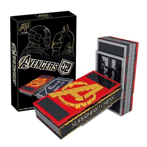 Hộp sản phẩm bộ đồ chơi Siêu anh hùng Marvel Avengers Chess AIPIN 3901