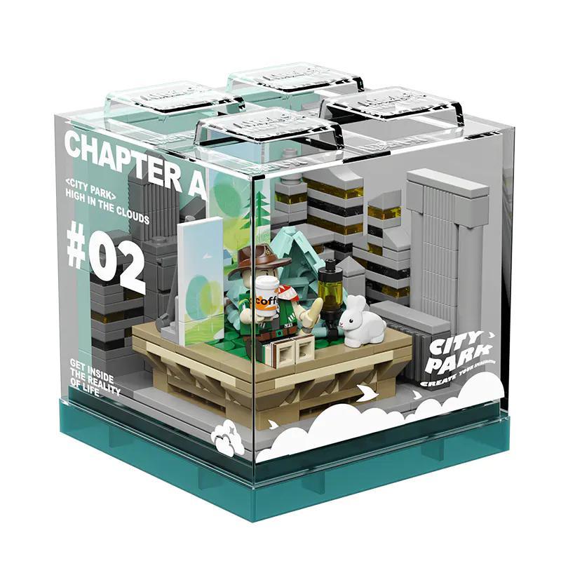 Bộ đồ chơi AREA-X AX0081 Mô hình Cắm trại Thành phố cho bé 6 tuổi, giá tốt, kèm hộp trưng bày.