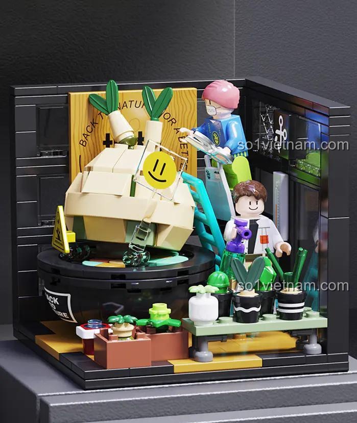 bộ xếp hình Nhà Cây Caudex, chi tiết tinh xảo, không gian xanh thu nhỏ cho bé 8 tuổi