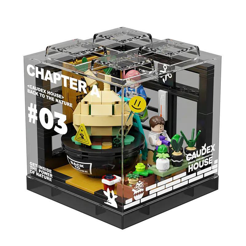 bộ lắp ghép Mô Hình Nhà Cây Caudex, mô hình trang trí độc đáo, giá tốt cho bé trai 8 tuổi