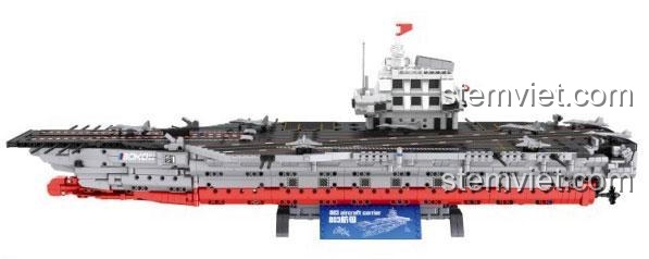 đồ chơi mô hình Tàu Sân Bay Phúc Kiến BAKA BK6608, mô hình lớn 76.5cm, 2325 mảnh ghép, đồ chơi xây dựng quân sự cho con trai 6 tuổi