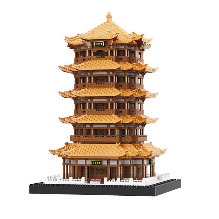 BALODY 16068 Hoàng Hạc Lâu - Bộ đồ chơi kiến trúc cổ kính với 4995 mảnh ghép, phù hợp cho bé trai 14 tuổi, rèn luyện sự kiên nhẫn và định hướng không gian.