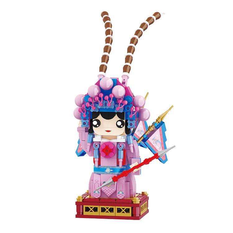 BALODY 20049 Mô hình Kinh kịch Đao Mã Đán, 425 mảnh, đồ chơi lắp ráp, đồ chơi mô hình, đồ chơi giáo dục, đồ chơi sáng tạo, đồ chơi phát triển trí tuệ, cho bé gái 14 tuổi, giá tốt