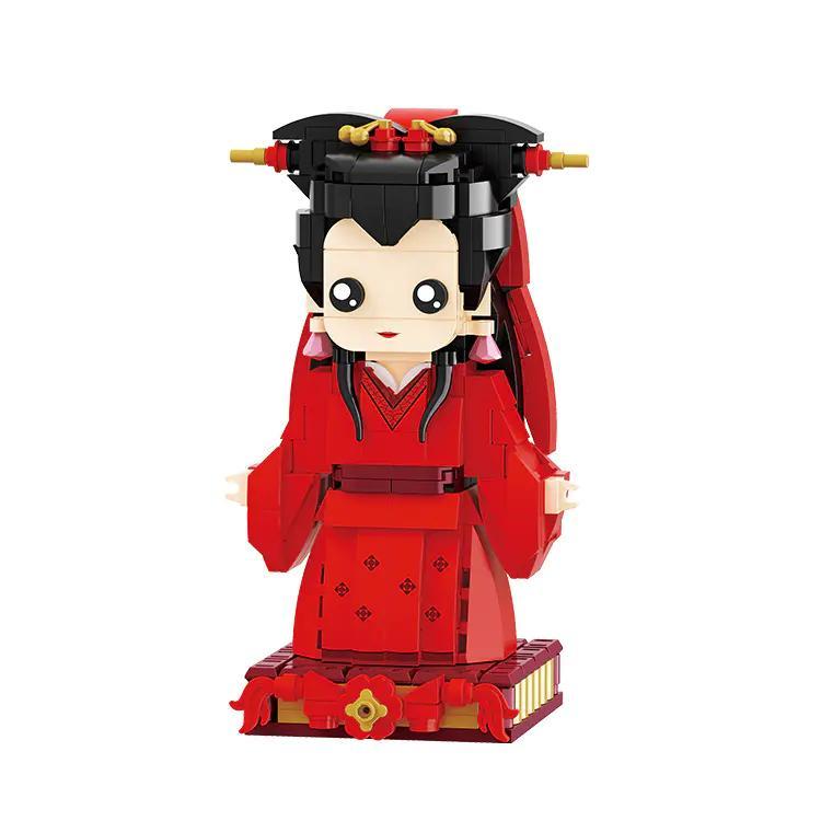 BALODY 20059 Mô hình Bạch Xà Truyền Thuyết Lễ Phục Hôn, bộ đồ chơi xếp hình cho bé gái 14 tuổi, mô hình nhân vật văn hóa Trung Hoa, 437 chi tiết, Nét đẹp Á Đông
