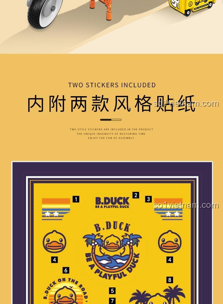 Phân tích chi tiết ống xả mô hình xe máy B.Duck BALODY 21060