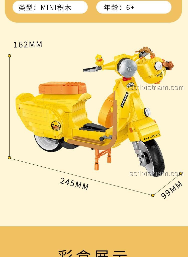 Thiết kế đèn xe mô hình xe máy B.Duck BALODY 21060