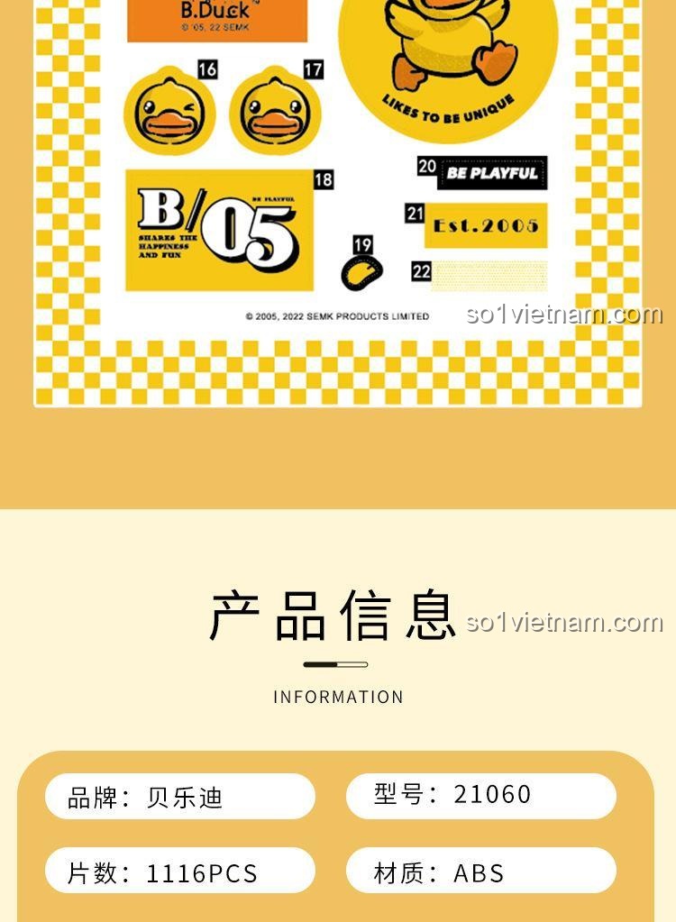 Bánh xe có thể quay của mô hình xe máy B.Duck BALODY 21060