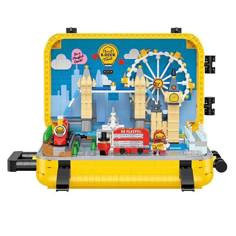 Bộ lắp ghép vali B.Duck Travel Suitcase BALODY 21061, tái hiện London thu nhỏ, 1499 mảnh, cho bé gái 6 tuổi, giá tốt