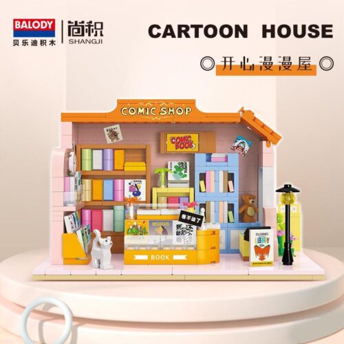 Bộ đồ chơi Cửa hàng truyện tranh BALODY 21199, mô hình cửa hàng sách truyện chi tiết cho bé gái 6 tuổi, giá tốt.