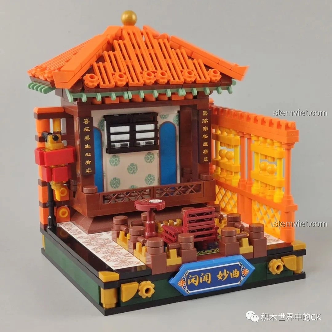 Chi tiết bàn trà và ghế ngồi trong bộ Keeppley K10146, thiết kế đẹp mắt, tạo không gian thư giãn.