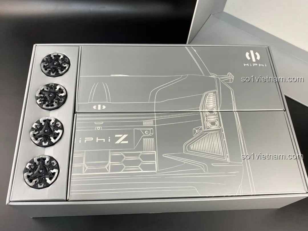 Bánh xe độc đáo của bộ lắp ráp xe HiPhi Z Pixel Sci-Fi Car Model của Pantasy