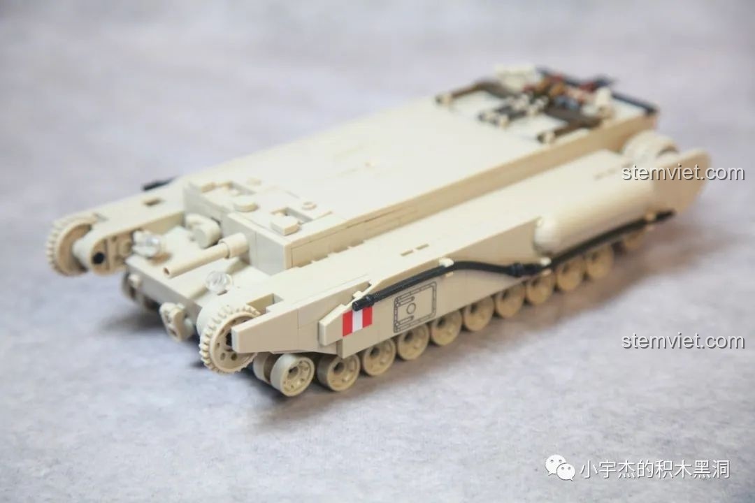 Chi tiết bánh xích hoạt động trơn tru của xe tăng Churchill MK.I QUANGUAN 100238