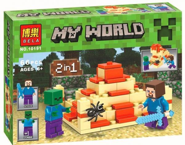 Bộ lắp ghép Thần Điện Minecraft BELA 10191 cho bé trai 6 tuổi, đồ chơi lắp ráp giá tốt, mô hình thế giới khối vuông.