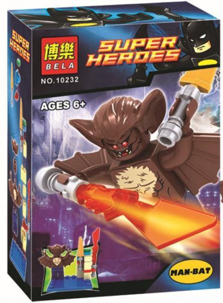 Hộp bộ đồ chơi BELA 10232 Minifigure Người Dơi Man-Bat, đồ chơi lắp ráp siêu anh hùng cho con trai 6 tuổi, giá rẻ.