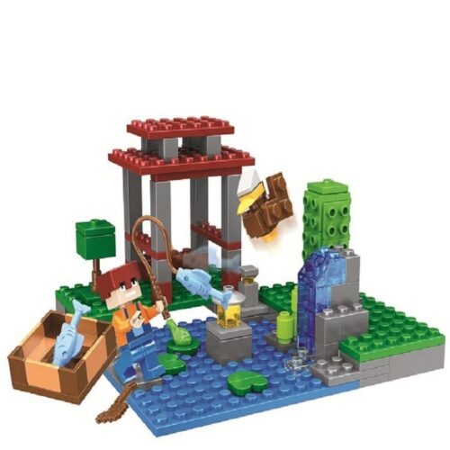 Bộ lắp ghép Cảnh câu cá Minecraft BELA 10950, đồ chơi xếp hình chủ đề game My World cho bé trai 6 tuổi giá rẻ.