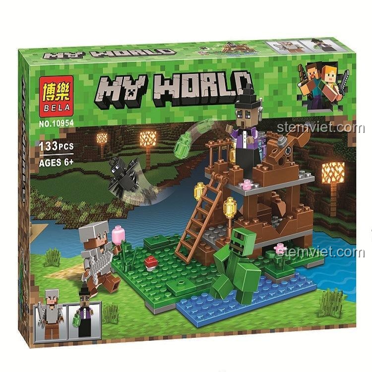 Hộp đồ chơi xếp hình Bela 10954 chủ đề Mô hình Minecraft, món quà sáng tạo cho bé trai yêu thích game.