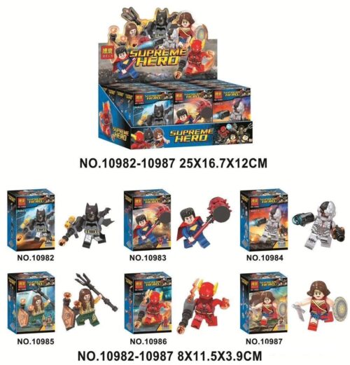 Bộ lắp ghép Minifigure Liên Minh Công Lý BELA 10982-10987, đồ chơi mô hình Siêu Anh Hùng DC cho con trai 6 tuổi, giá tốt