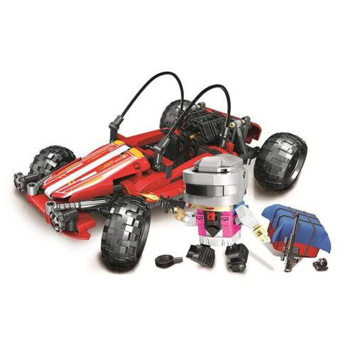 Mô hình lắp ráp BELA 11082 xe Buggy đỏ và nhân vật PUBG mũ 3, đồ chơi cho bé trai 6 tuổi giá rẻ.