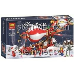 Hộp đồ chơi xếp hình Bela 11084 Khí cầu của Ông già Noel với 327 chi tiết, phù hợp làm quà tặng Giáng Sinh.