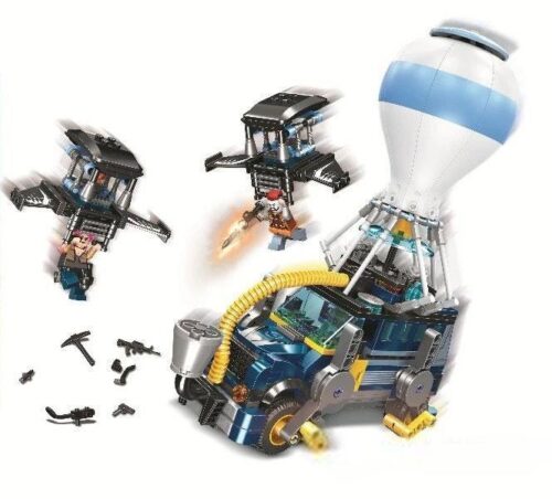 Bộ lắp ráp Bela 11112 Xe Buýt Chiến Đấu Fortnite với 468 mảnh, đồ chơi sáng tạo cho bé trai 6 tuổi.