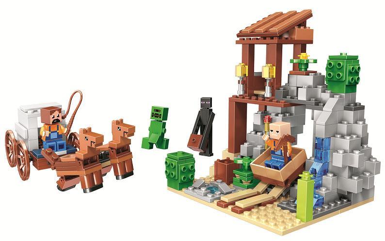 Bộ lắp ráp Mô hình mỏ quặng Minecraft Bela 11137, đồ chơi sáng tạo cho con trai 6 tuổi, giá rẻ. Bao gồm Steve, Creeper và Enderman.