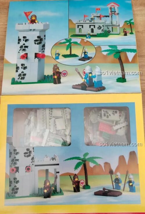 Mô hình Lâu đài Cổng Thành Best-Lock 4020 được lắp ráp hoàn chỉnh, có các minifigure đi kèm