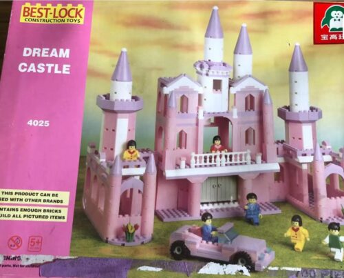 Hộp bộ đồ chơi Lâu đài Giấc mơ BEST-LOCK 4025 màu hồng pastel cho bé gái